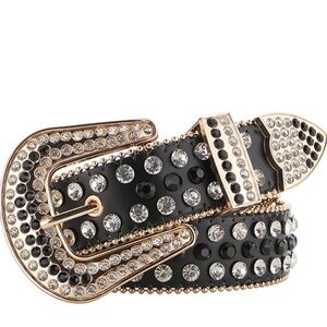 Rhinestone Belt, Diamond with Bling Studded Design, Western,unisex, New in pack